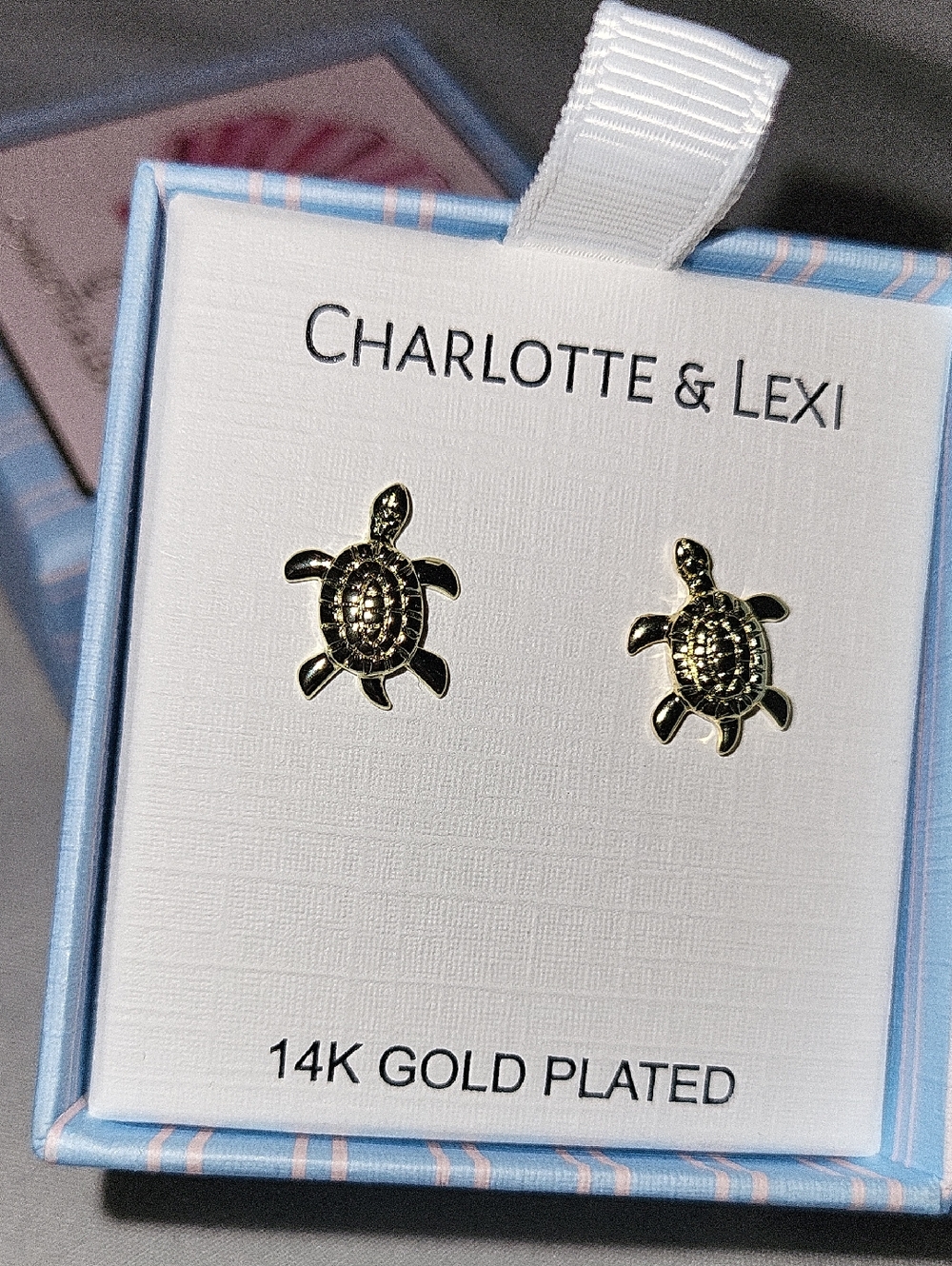 Charlotte & Lexi 14K Gold Plated Turtle Stud Earrings - Gold TL N